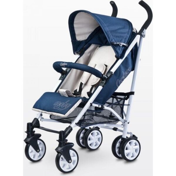 

Коляска прогулочная Caretero Moby Navy/Beige с дождевиком и защитным бампером + чехол на ножки