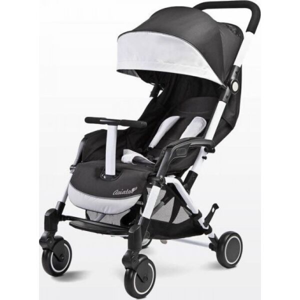 

Коляска прогулочная Caretero Aviator Black с багажной корзиной и подножкой + чехол на ножки
