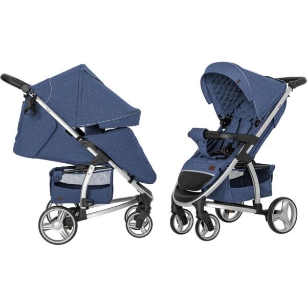 

Коляска прогулочная Carrello Vista CRL-8505 Denim Blue в льне + дождевик L и чехол на ножки