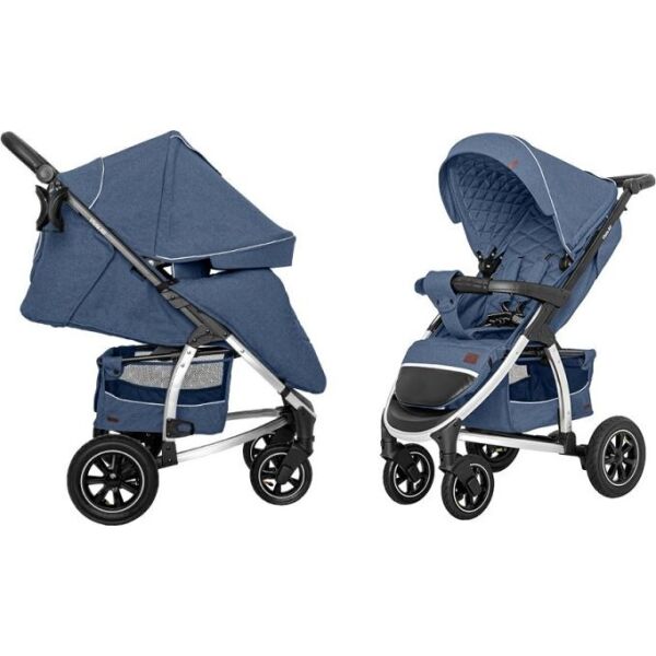 

Коляска прогулочная Carrello Vista CRL-5511 Denim Blue с подстаканником + дождевик L и чехол на ножки