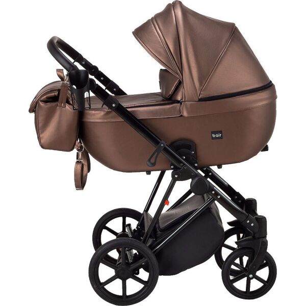 

Коляска 2 в 1 Bair Infinity кожа 100% BI-02-AMO bronze pearl (бронза перламутр)
