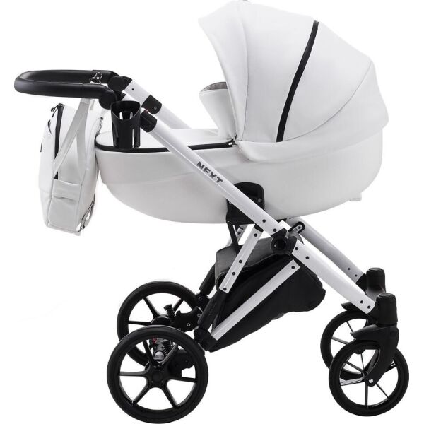 

Коляска 2 в 1 Bair Next White кожа 100% 65 белый