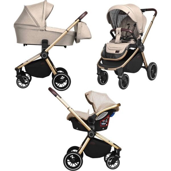 

Коляска универсальная 3 в 1 Carrello Epica CRL-8511 Almond Beige + дождевик + чехол на ножки и сумка