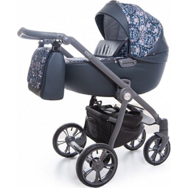 

Коляска универсальная 2 в 1 Roan Esso Blue Sequins с матрасом, дождевиком и сумкой + чехол на ножки