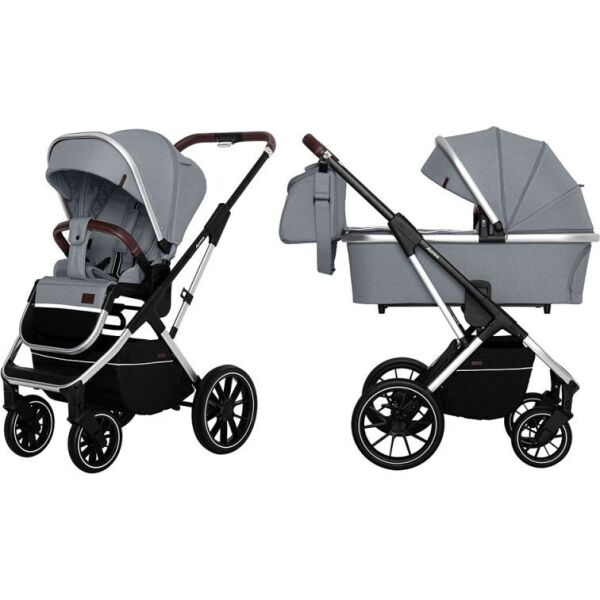 

Коляска универсальная 2 в 1 Carrello Aurora CRL-6505 Silver Grey с дождевиком и сумкой + чехол на ножки