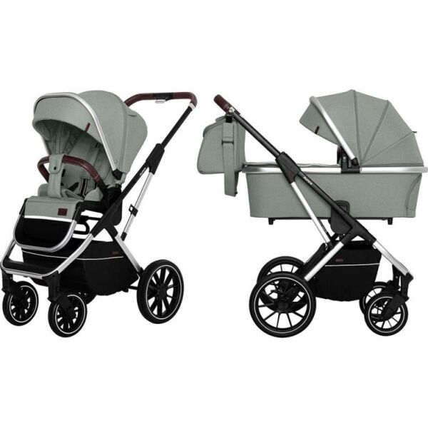

Коляска универсальная 2 в 1 Carrello Aurora CRL-6505 Tea Green с дождевиком и сумкой + чехол на ножки