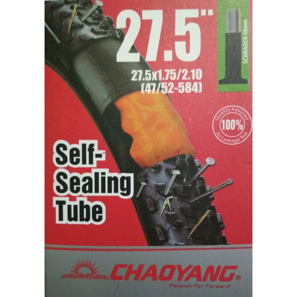 

Камера велосипедная ChaoYang 27,5 x 1,75 / 2,10 AV (48 мм.) с антипрокольным гелем