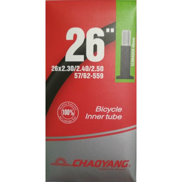 

Камера велосипедная ChaoYang 26 х 2,30 / 2,50 AV (48 мм)
