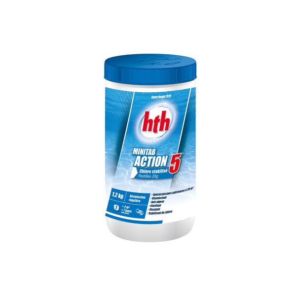 

Медленно растворимые таблетки 20 гр 5в1 hth MINITAB 20g Action 5 хлор, 1.2 кг