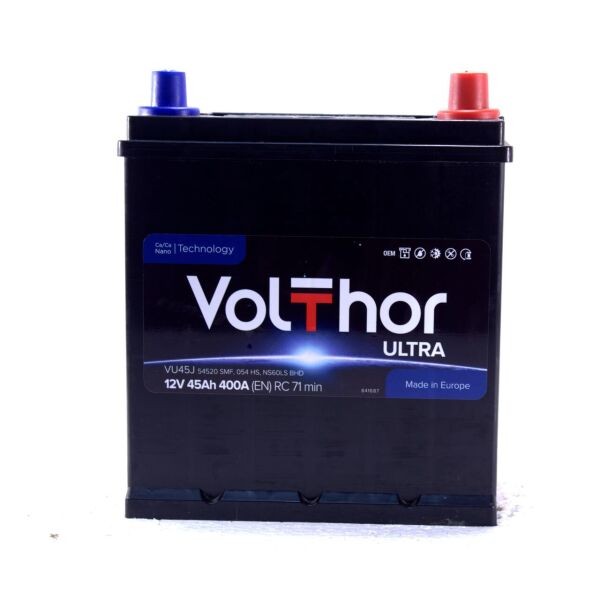 

Аккумулятор автомобильный VOLTHOR Asia 6СТ-45Ач R+ 360A Словения
