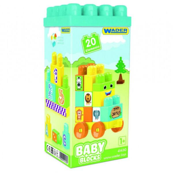 

Пластиковый конструктор WADER «Baby Blocks» 20 элементов (41430)