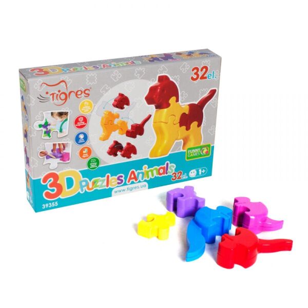 

3D пазлы TIGRES «Животные» 32 элемента (39355)