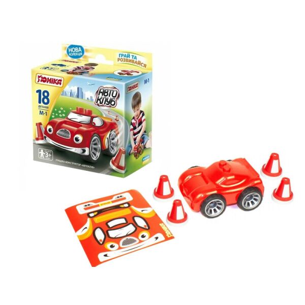 

Игрушка-конструктор ЮНИКА «Автоклуб» 18 деталей (красный) (1160)