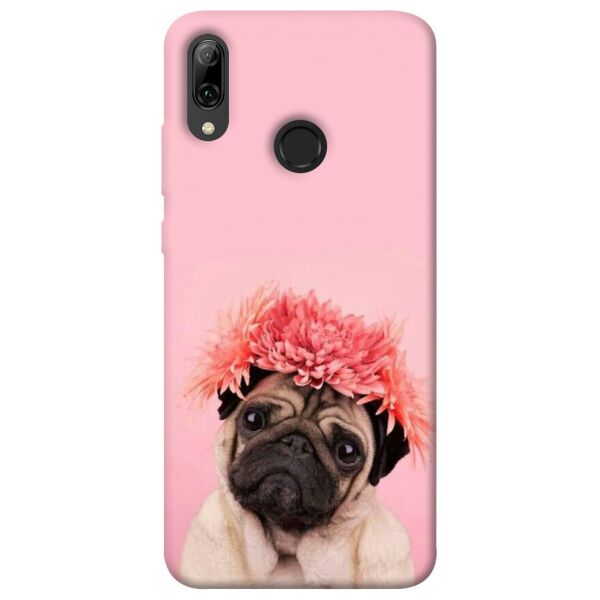 

Чехол itsPrint Мопс с цветами для Huawei P Smart (2019)