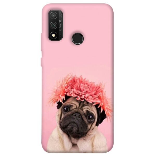 

Чехол itsPrint Мопс с цветами для Huawei P Smart (2020)