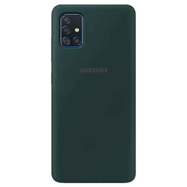 

Чехол Silicone Cover Full Protective (AA) для Samsung Galaxy A71 Зеленый / Pine green