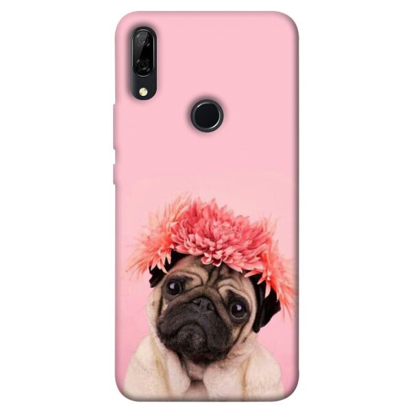 

Чехол itsPrint Мопс с цветами для Huawei P Smart Z