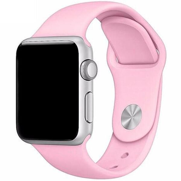 

Силиконовый ремешок для Apple watch 38mm / 40mm Розовый / Pink