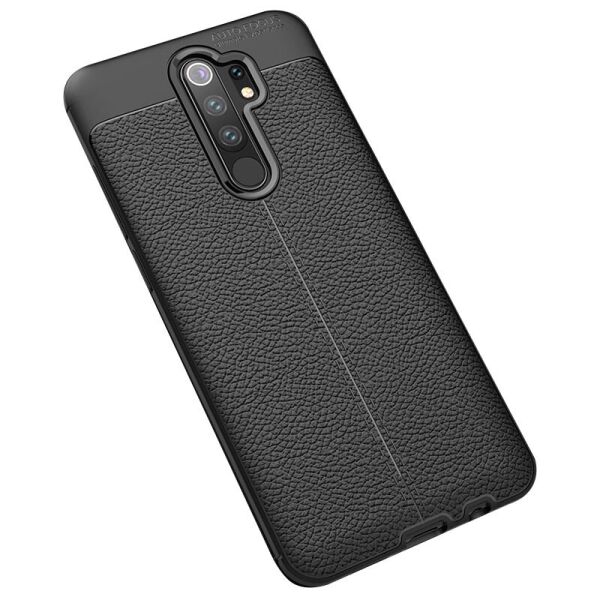 

TPU чехол фактурный (с имитацией кожи) для Xiaomi Redmi 9 Черный