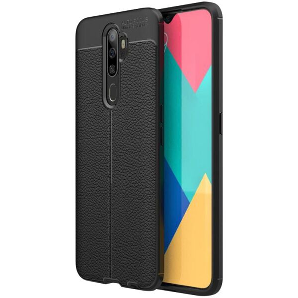 

TPU чехол фактурный (с имитацией кожи) для Oppo A31 Черный