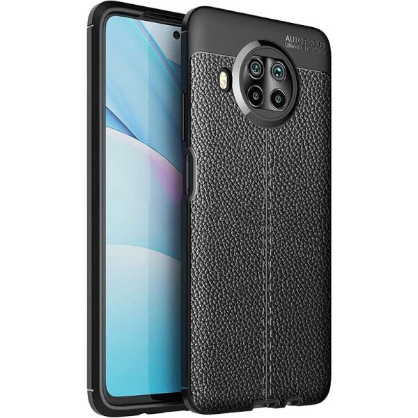 

TPU чехол фактурный (с имитацией кожи) для Xiaomi Mi 10T Lite / Redmi Note 9 Pro 5G Черный
