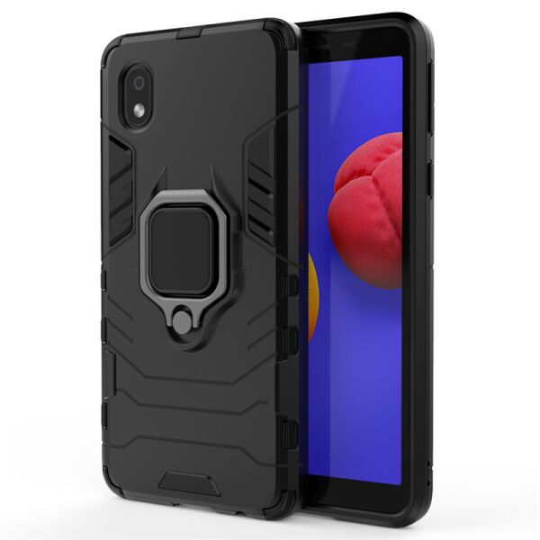 

Ударопрочный чехол Transformer Ring for Magnet для Samsung Galaxy M01 Core / A01 Core Черный / Soul Black