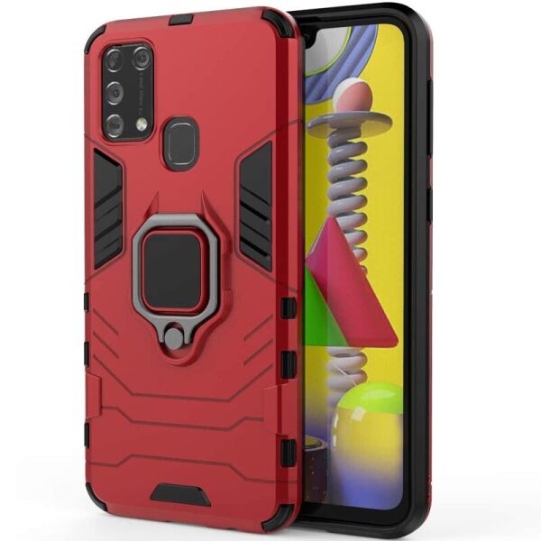 

Ударопрочный чехол Transformer Ring for Magnet для Samsung Galaxy M30s / M21 Красный / Dante Red
