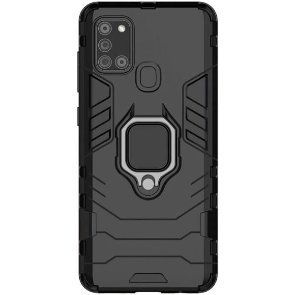 

Ударопрочный чехол Transformer Ring for Magnet для Samsung Galaxy A21s Черный / Soul Black