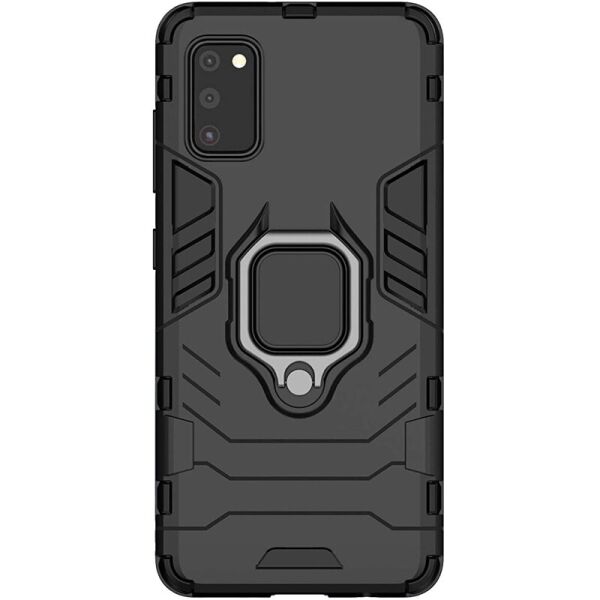 

Ударопрочный чехол Transformer Ring for Magnet для Samsung Galaxy A41 Черный / Soul Black