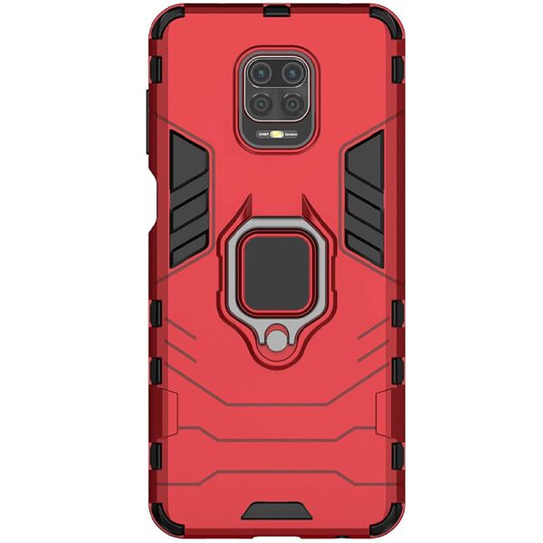 

Ударопрочный чехол Transformer Ring for Magnet для Xiaomi Redmi Note 9s/Note 9 Pro/Note 9 Pro Max Красный / Dante Red