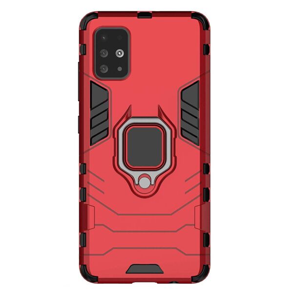

Ударопрочный чехол Transformer Ring for Magnet для Samsung Galaxy A51 Красный / Dante Red