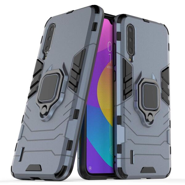 

Ударопрочный чехол Transformer Ring for Magnet для Xiaomi Mi A3 (CC9e) Серый / Metal slate
