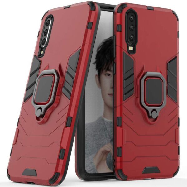 

Ударопрочный чехол Transformer Ring for Magnet для Huawei P30 Красный / Dante Red