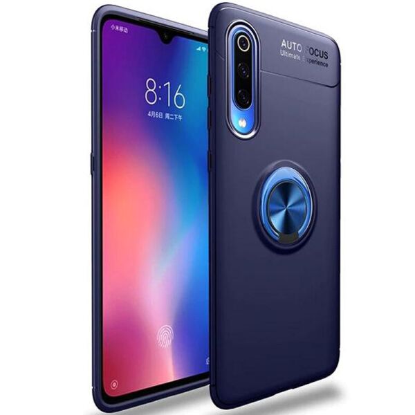 

TPU чехол Deen ColorRing под магнитный держатель для Xiaomi Mi 9 Pro Синий / Синий