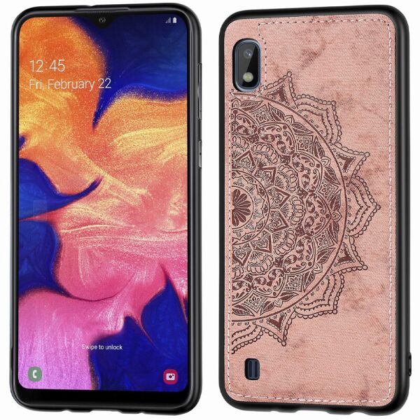 

TPU+Textile чехол Mandala с 3D тиснением для Samsung Galaxy A10 (A105F) Розовый