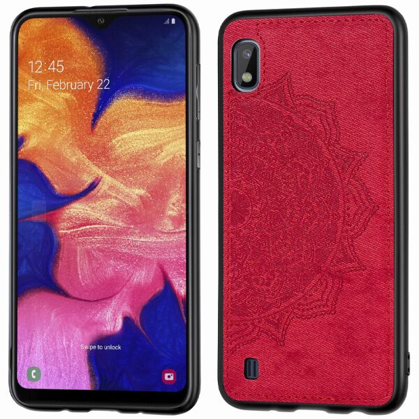 

TPU+Textile чехол Mandala с 3D тиснением для Samsung Galaxy A10 (A105F) Красный