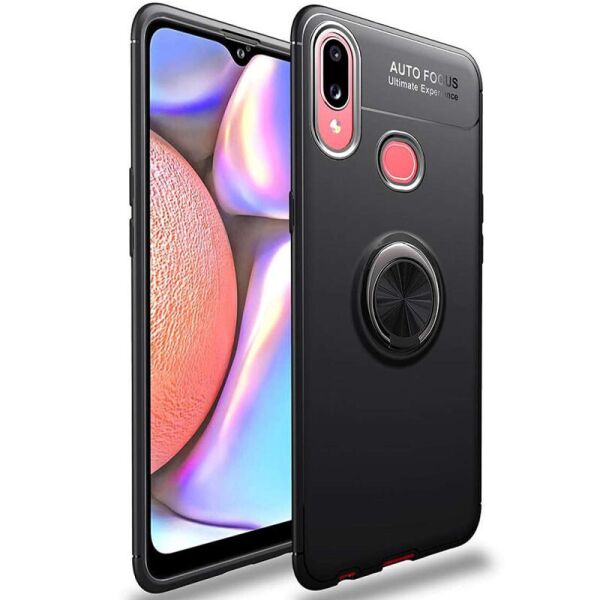 

TPU чехол Deen ColorRing под магнитный держатель (opp) для Samsung Galaxy A10s Черный / Черный