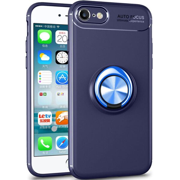 

TPU чехол Deen ColorRing под магнитный держатель (opp) для Apple iPhone 7 / 8 / SE (2020) (4.7") Синий / Синий
