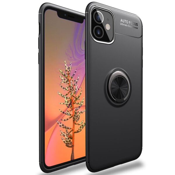 

TPU чехол Deen ColorRing под магнитный держатель (opp) для Apple iPhone 12 mini (5.4") Черный / Черный