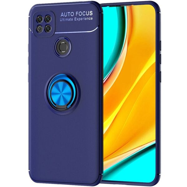 

TPU чехол Deen ColorRing под магнитный держатель (opp) для Xiaomi Redmi 9C Синий / Синий