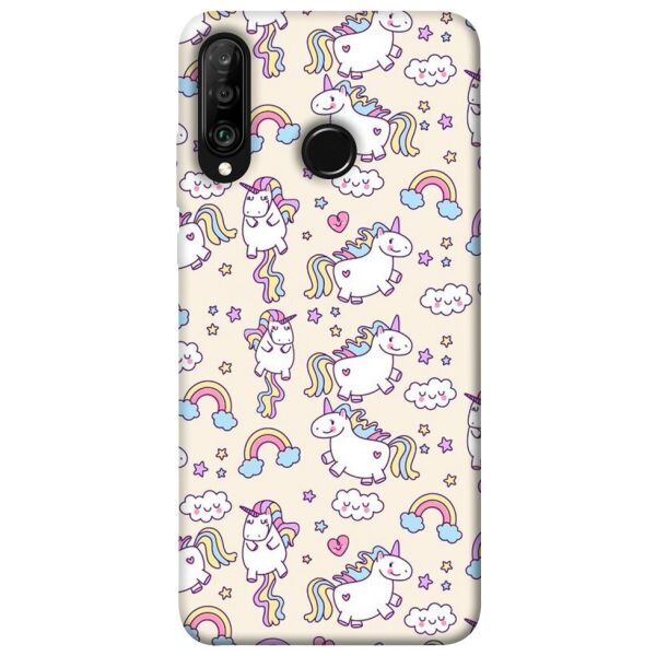 

Чехол itsPrint Паттерн единороги 3 для Huawei P30 lite