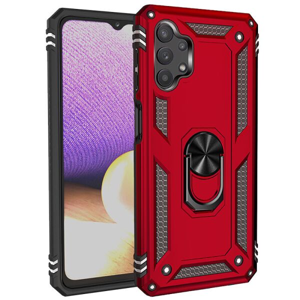 

Ударопрочный чехол Serge Ring for Magnet для Samsung Galaxy A52 4G / A52 5G Красный
