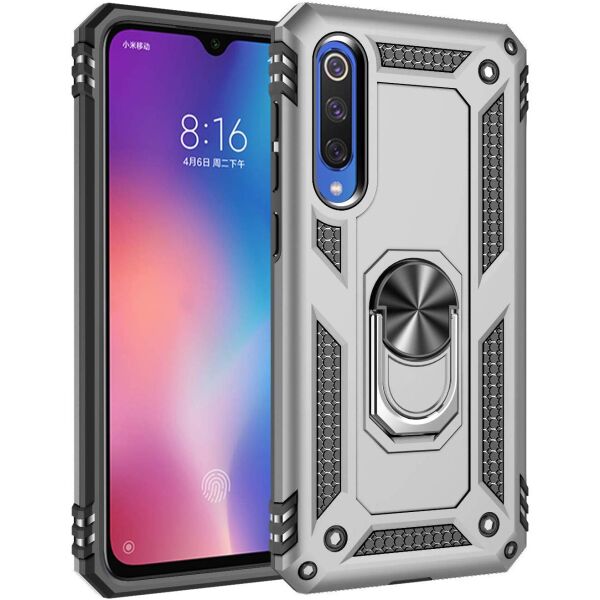 

Ударопрочный чехол Serge Ring for Magnet для Xiaomi Mi 9 SE Серебряный