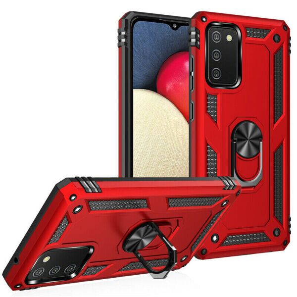 

Ударопрочный чехол Serge Ring for Magnet для Samsung Galaxy A02s Красный