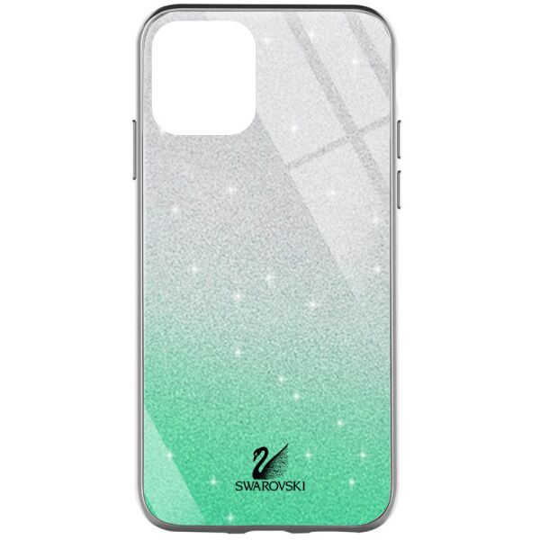 

TPU+Glass чехол Swarovski для Apple iPhone 12 mini (5.4") Бирюзовый