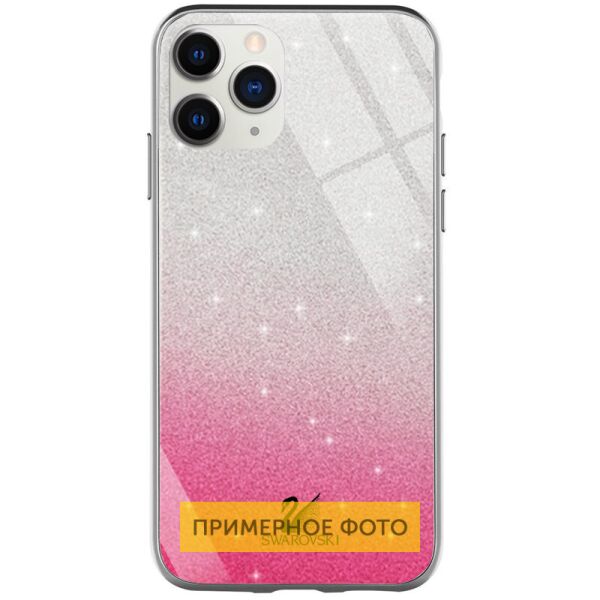 

TPU+Glass чехол Swarovski для Samsung Galaxy S20 Малиновый