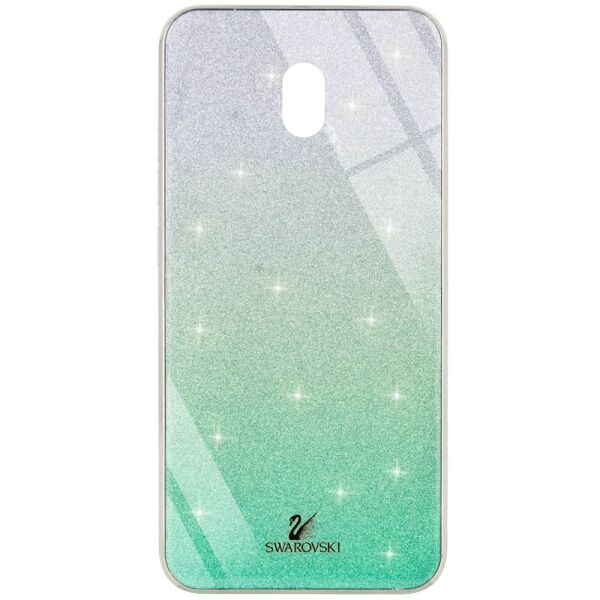 

TPU+Glass чехол Swarovski для Xiaomi Redmi 8a Бирюзовый
