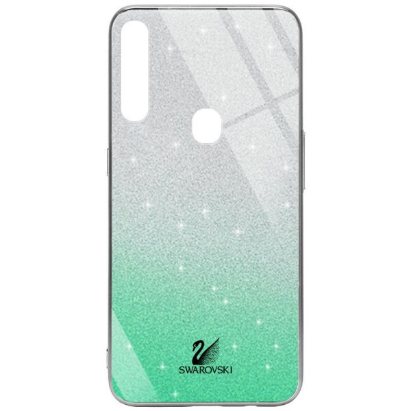 

TPU+Glass чехол Swarovski для Oppo A31 Бирюзовый