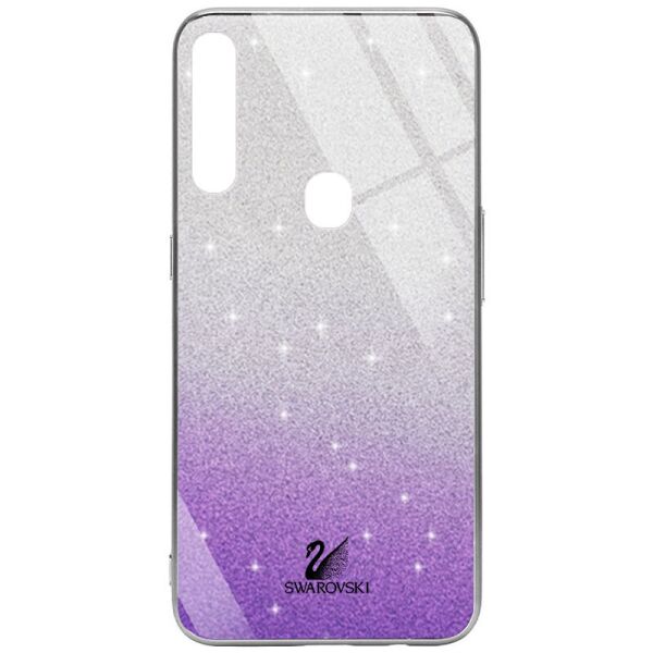 

TPU+Glass чехол Swarovski для Oppo A31 Фиолетовый