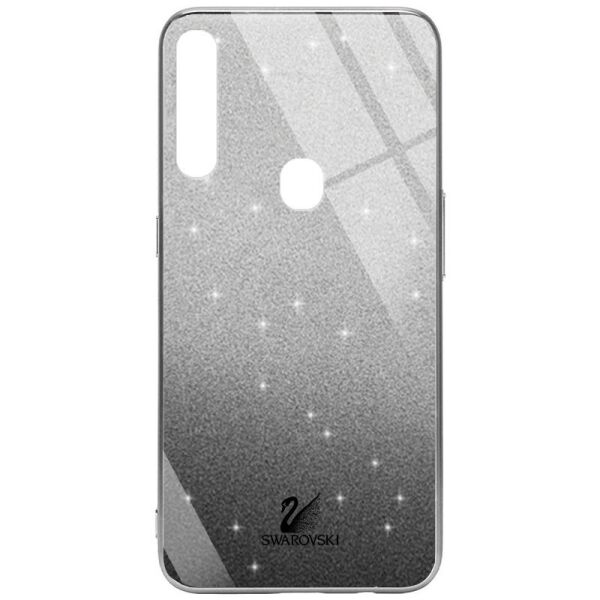 

TPU+Glass чехол Swarovski для Oppo A31 Черный